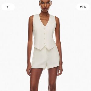 Aritzia Babaton Ivory Top and short set
